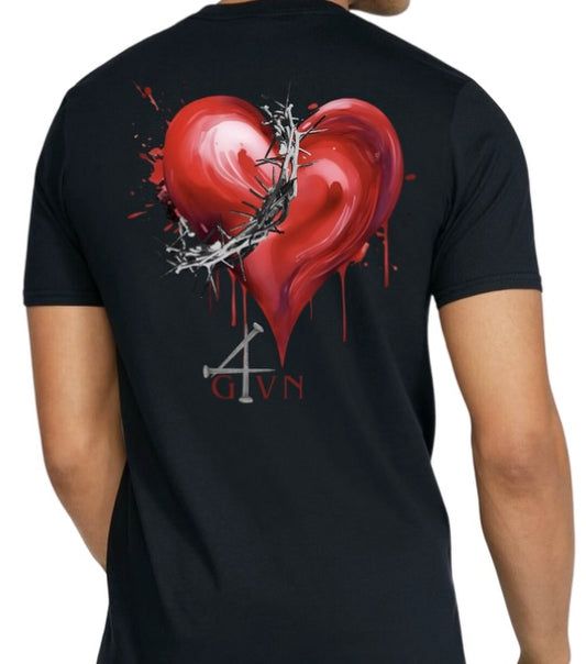 4GIVN Heart & Crown Black Tshirt